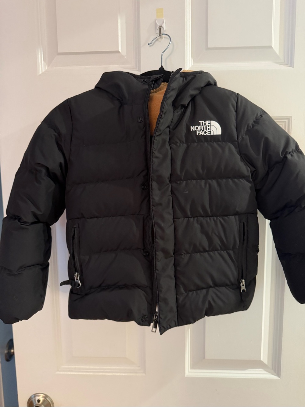 The North Face Kids Black Puffer Jacket with Hooded Insulation